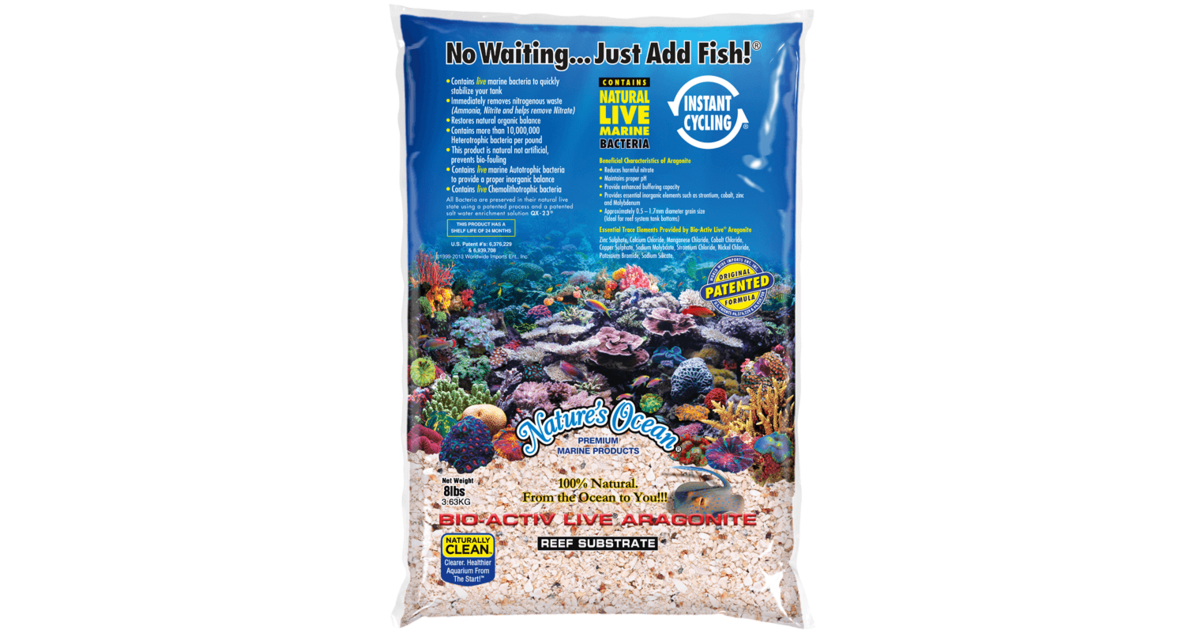 Image showcasing NATURE'S OCEAN Live Reef Substrate 7,25 Kg sable vivant 1 à 2,5 mm pour ...